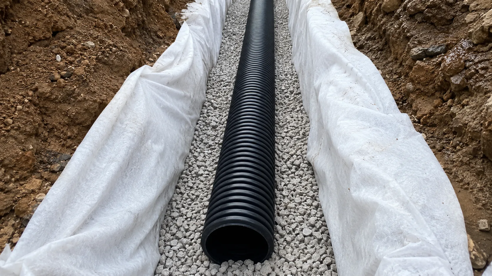 Drainage Pipe Installation example
